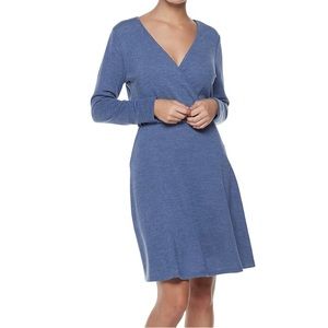 NWT Candie’s Lace Back Wrap Dress Blue Lace Size M Juniors